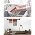 thumbnail image 5 of Brown Striped Kitchen Dish Towels for Drying Dishes Set of 3, Farmhouse Stripes Modern Abstract Art Waffle Weave Microfiber Hand Tea Bathroom Towels Quick Dry & Absorbent Towel 12x12, 5 of 7