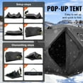 thumbnail image 6 of KFFKFF Mobile Ice Hut, Accommodates 6-8 Anglers, 70 Sq Ft Fishing Space, Winter Angling Shelter, Durable Waterproof Oxford Material, Includes Anchors/Ropes/Transport Bag, 142"x71" in Black, 6 of 9