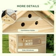 thumbnail image 4 of PawHut Duck Coop, Wooden Duck House with Openable Roof & Double Doors, Natural Wood, 4 of 9