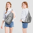 thumbnail image 3 of Boho Cat Print Sling Backpack - Geometric Cat Pattern Crossbody Bag (Aesthetic Design, Perfect Cat Lover Gift), 3 of 4