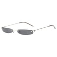 thumbnail image 2 of Small Square Sunglasses Street Marine Glasses Grey, 2 of 3