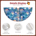 thumbnail image 3 of Fotbe Watercolor Ships Pattern Christmas Tree Skirt, Tree Skirts Plush Christmas Decorations, Christmas Tree Skirts Xmas Decorations Holiday Party Decor-36", 3 of 6