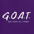 thumbnail image 6 of Wild Bobby, Goat God Over All Things Inspirational/Christian Unisex Graphic Hoodie Sweatshirt, Purple, Medium, 6 of 6