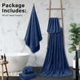 thumbnail image 2 of Beartech Towel Set-2 Pack Hand Towel Set Soft Fluffy Microfibers Absorbent Quick Dry Plush Hand Towel Bathroom Set Collection Spa & Hotel Luxury Towels,Navy Blue, 2 of 8