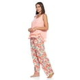 thumbnail image 2 of Casual Nights Women's Tank Top & Long Pants Pajama Set - Cami with Printed Bottom Sleepwear Pjs, 2 of 5