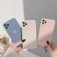 thumbnail image 2 of Funda de silicona con corazón suave para teléfono iphone 12 mini 13 11 14 Pro Max XR X XSMAX 7 8 Plus, funda de color rosa caramelo, funda Tan Jianjun unisex, 2 of 2