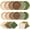 Woodland Green Brown, variant on 72 Pcs 24 Guests Woodland Baby Shower Tableware Set Green Brown Paper Plates and Napkins Woodland Party Supplies Disposable Tableware Scalloped Plates for Safari Jungle Birthday Wedding