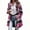 Hot Pink, variant on Womens Button Down Shirts, Mid-length Wool Blend Plaid Long Sleeve Shacket Jackets Orange Size XL