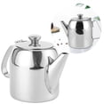 thumbnail image 4 of Spptty Coffee Pot Teapot Stainless Steel Kettle Cold Water Jug Short Spout for Hotel Restaurant, Round Pot, Kettle, 4 of 8