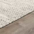 thumbnail image 3 of BoutiqueRugs Williford Boho Hand Woven Wool Natural Fiber Oversized Area Rug - Farmhouse Neutral Color Carpet for Living Room, Bedroom - Cream, Black - 10' x 14', 3 of 19