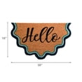 thumbnail image 3 of Tapis de Porte en Coco à Forme Ondulée Hello, 3 of 3