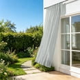 thumbnail image 6 of Roiihwy Gray Outdoor Sheer Curtains, Waterproof Semi Sheer Curtains 96 Inches Long, Light Filtering Curtains for Porch, Pergola, Cabana, Outdoor Patio Decor, 6 of 6