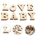 thumbnail image 2 of 100pcs 15mm DIY Educational Toy Small Natural Wooden Slice Scrapbooking Embellishments DIY Craft Decor (English Letters Pattern), 2 of 8