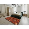 thumbnail image 5 of Ahgly Company Machine Washable Indoor Square Contemporary Saddle Brown Area Rugs, 6' Square, 5 of 7