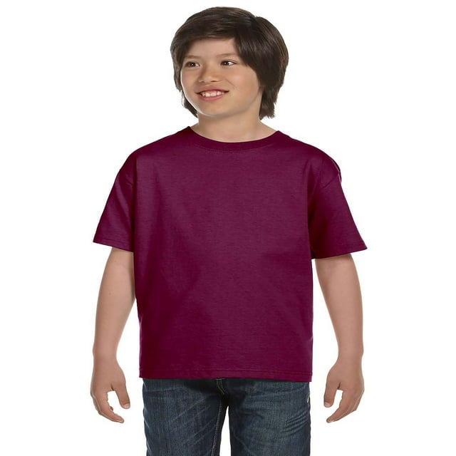 Hanes T-Shirt Col Rond ComfortSoft Sans Étiquette pour Garçons, Style 5480