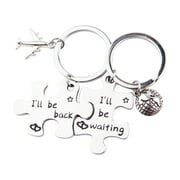 Puzzle Keychain Set Long Distance Relationships Gifts For Couples Love Friendship Gift