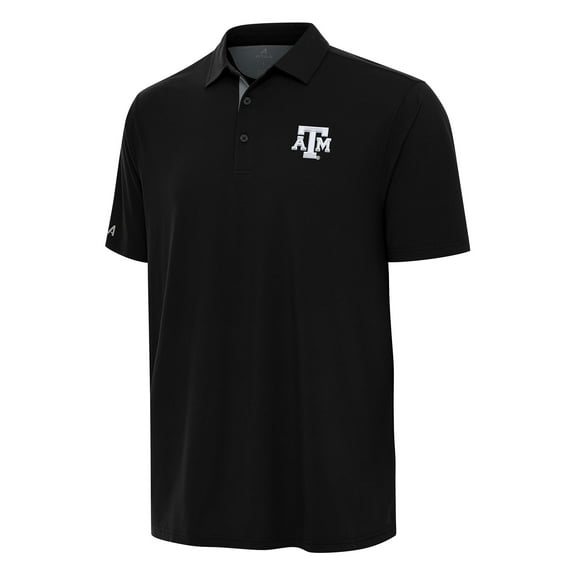 Men's Antigua Black Texas A&M Aggies Era Polo