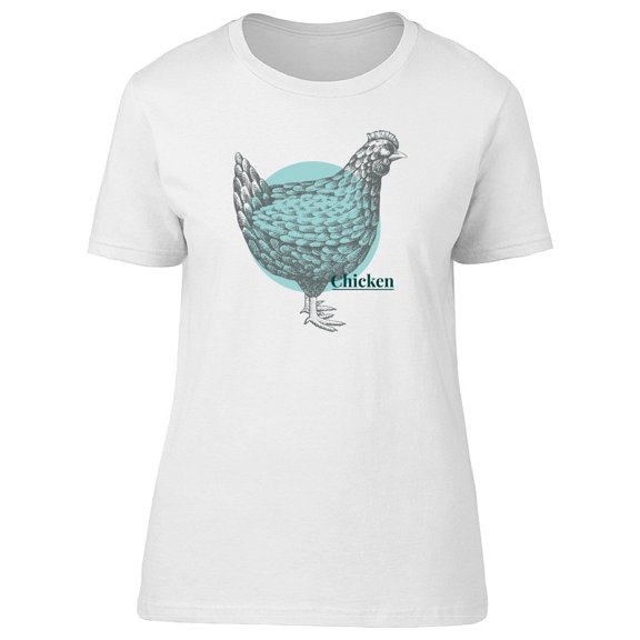 Cool Vintage Chicken Sketch Tee Women's -Image by Shutterstock
