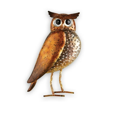 Collections Etc Metal Owl Decorative Wall Art With Hooks For Easy