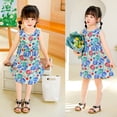 thumbnail image 5 of Tkrady Toddler Girls Dress Spring Summer New Vest Floral Print Fashion Princess Dresses, Sizes 1-8 Years, 5 of 5