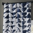 thumbnail image 3 of Triad Indigo Printed Cotton Twill Curtain (1 Panel), Triad Indigo, 50W X 96L, 3 of 6