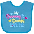 thumbnail image 3 of Inktastic My Grammy and Grampy Love Me with Hearts Boys or Girls Baby Bib, 3 of 4