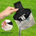 thumbnail image 4 of Haosy Marble Fish Scale Golf Mallet Putter Cover Strong Magnetic Leather Golf Club Headcover Closure, 4 of 7