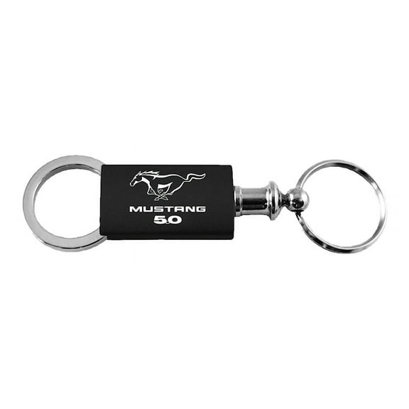 Ford Mustang 5.0 Anodized Aluminum Valet Key Fob (Black)