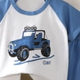 thumbnail image 3 of Leey-World Boys Pajama Shorts Set Toddler Short Sleeve Pajamas Set Boys' Sleepwear 6 9 12 18 24 Months short Sleeve Sleepwear with Pockets(Blue,5-6 Years), 3 of 3