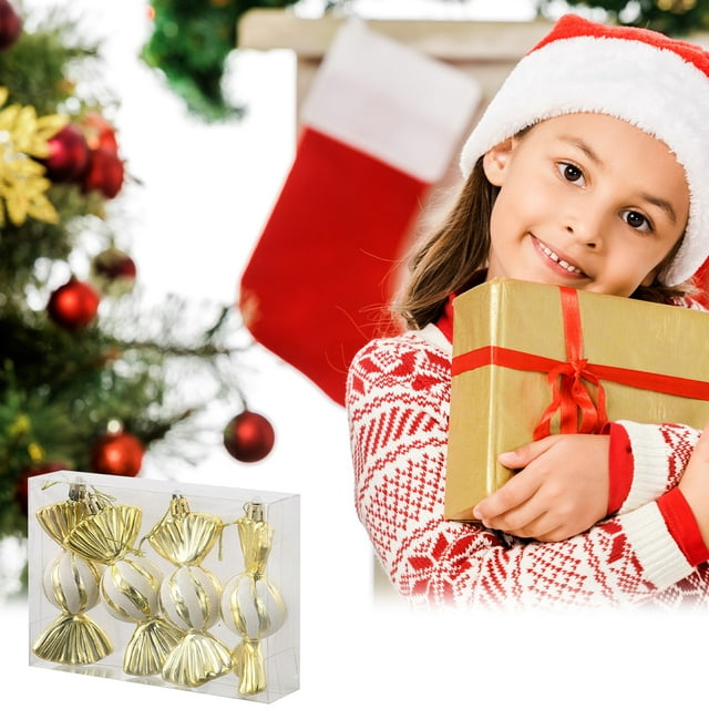 Xihbxyly Colgante Navideño de Plástico Pintado con Diseño de Caramelo, Decoración Multicolor, Material Ecológico, Versátil, Ideal para Decorar El Hogar o La Tienda, 11,5 X 5 X 4 Cm.