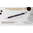 thumbnail image 4 of 10 Retractable Plastic Ballpoint Pens Pack - Slim barrel, click action - Blue, 4 of 5