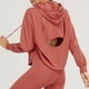 thumbnail image 1 of Sudadera deportiva con capucha para mujer, bolsillo trasero abierto, abertura lateral, manga larga, Abanopi Sudadera con capucha atlética de las mujeres, 1 of 7