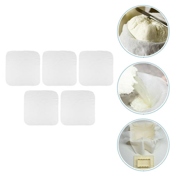 WASHWEPE 5Pcs Tofu Making Filter Cloth Cotton Gauze for Filtration and Straining
