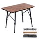 thumbnail image 1 of Mesa plegable de aleación de aluminio Mesa portátil de grano de madera de imitación Escritorio, 1 of 7