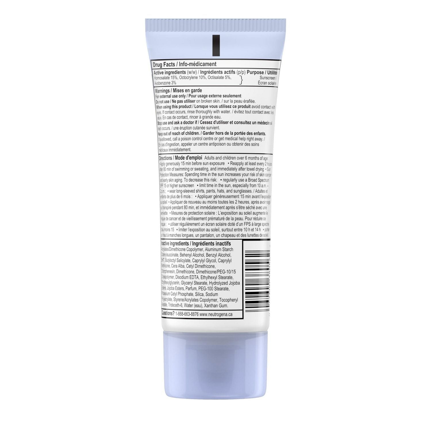 Neutrogena Ultra Sheer Dry-Touch Sunscreen Lotion, Broad Spectrum SPF 60 UVA/UVB Protection, Oxybenzone-Free, Light, Water Resistant, Non-Comedogenic & Non-Greasy, 88 mL