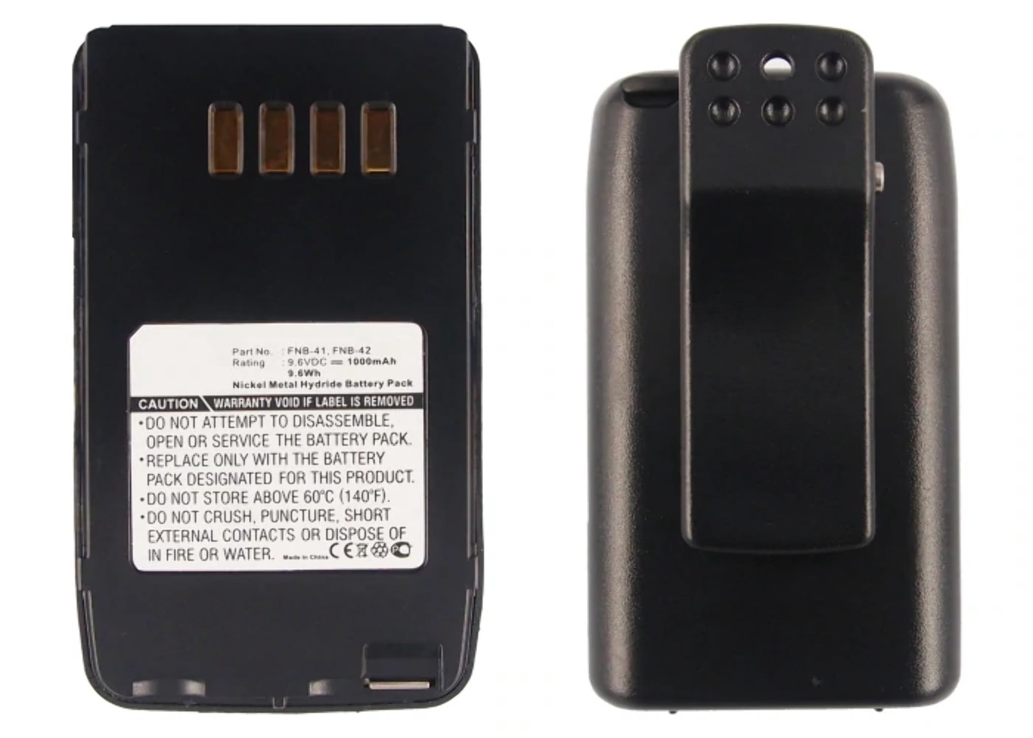 Batteries N Accessories BNA-WB-H1104 2-Way Radio Battery - Ni-MH, 9.6,  1000mAH, Ultra High Capacity Battery - Replacement for Vertex FNB-41, FNB-42  Battery - Walmart.com