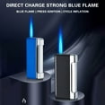 thumbnail image 6 of TOPRenddon Butane Lighter, Direct Blue Flame Windproof Lighter Metal Blue Flame Windproof Refillable Lighter Torch Lighter Butane Refillable Adjustable Lighter Suitable, 6 of 9