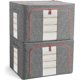 thumbnail image 1 of Closet Organizers and Storage, Foldable Oxford Cloth Steel Frame Box,2 Pack,Clear Window & Carry Handles, 1 of 4