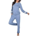 thumbnail image 4 of Ekouaer Sweatsuits Womens Loungewear Set Tracksuit Long Sleeve Pajamas Set with Pockets 2 Piece Outfits Lounge Sets, 4 of 5