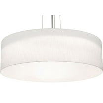 AFX  Anton 30'' LED Pendant - Satin Nickel Finish Linen White