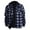 Navy_002, variant on Domuza Men's Heavy Thick Flannel Plaid Jacket Sherpa Fleece Lined Loose Fit Hooded Coat Fall Winter Thermal Full Zip Quilted Sweatshirt Jacket Gray M