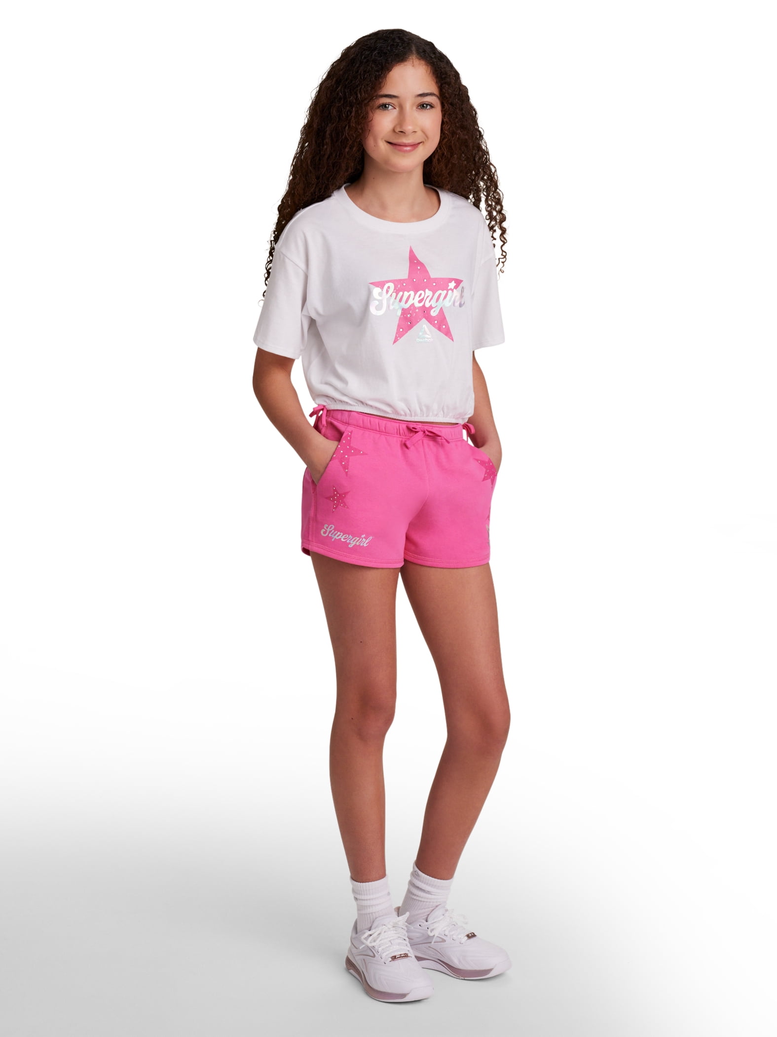 Reebok Girl's Supergirl Glam Graphic T-Shirt, Sizes 4-18