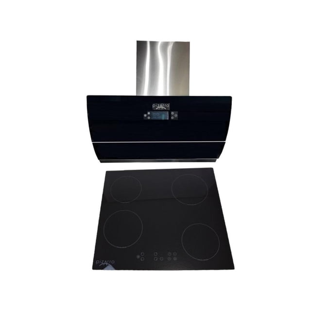 Kit Pizarro campana purificadora + parrilla de 4 quemadores de inducción magnética 60 cm