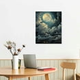 thumbnail image 2 of ONETECH Vintage Gothic Wall Decor Full Moon Art Prints Dark Academia Decor Canvas Landscape Wall Art Dark Cottagecore Decor Watercolor Moon Room Decor Aesthetic, 2 of 4