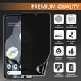 thumbnail image 4 of ZYQEEE 3 Pack Privacy Screen Protector for Google Pixel 7 - 6.3",Anti-Spy Hydrogel Soft TPU Protective Film, Fingerprint Compatible, Curved Full Coverage [Not Tempered Glass], 4 of 7