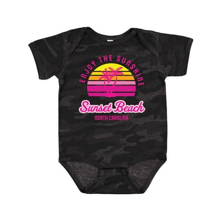 

Inktastic Summer Enjoy the Sunshine Sunset Beach North Carolina Pink Boys or Girls Baby Bodysuit