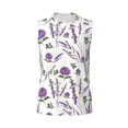 thumbnail image 6 of Picia Lavender Flowers mens Cotton Tank Undershirts , Moisture-wicking Ribbed Tanks, Lightweight Cotton Tank Undershirts-Small, 6 of 8