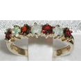 thumbnail image 2 of LBG 10k Yellow Gold Natural Opal & Garnet Womans Eternity Ring - Size 8.25, 2 of 4