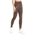 thumbnail image 3 of Leggings con estampado de cintura alta para mujer: pantalones con estampado de control de abdomen suave y mantecoso para entrenamiento, yoga, leggings de leopardo, 3 of 5
