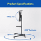 onn. Rolling Floor TV Stand, 32"-70" - Walmart.com